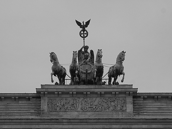 Die Quadriga auf dem Brandenburger Tor in SW